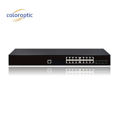 IEEE802.3 Schicht 2 POE Switch 16 4GE SFP Ports 10/100/1000M 1 Konsole Auto MDI/MDIX