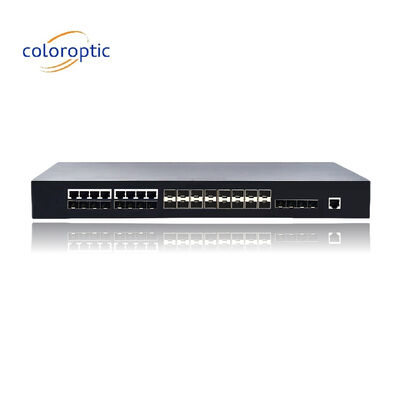 2 Schicht-Poe-Schalter mit 16 SFP 8 COMBO 4 10GE-Ports unterstützen die Schaltgeschwindigkeit von Drähten