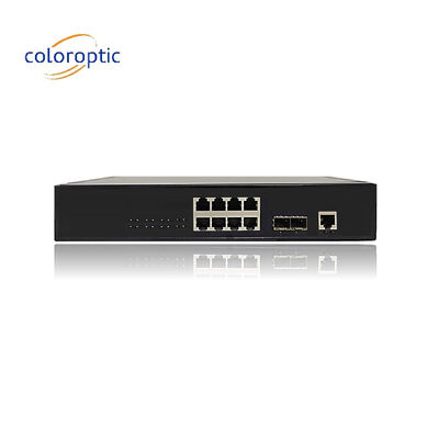 Effiziente Poe-Schalter 8 Port 10/100/1000M 2*GE SFP Ethernet Uplink 140W