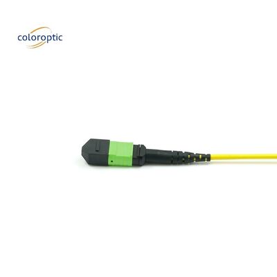 1m Multi-Fiber-Push On MPO-Patch-Schnur mit PVC-Jacke in Aquakleur