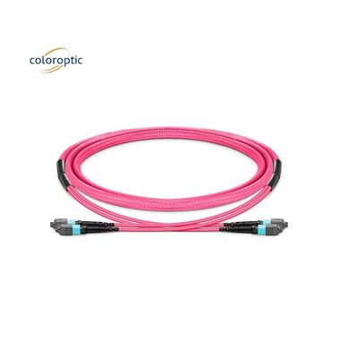 1m Multi-Fiber-Push On MPO-Patch-Schnur mit PVC-Jacke in Aquakleur