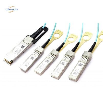 InfiniBand und Ethernet-aktives optisches Kabel 100G QSFP28 Durchbruch auf 4xSFP28 AOC