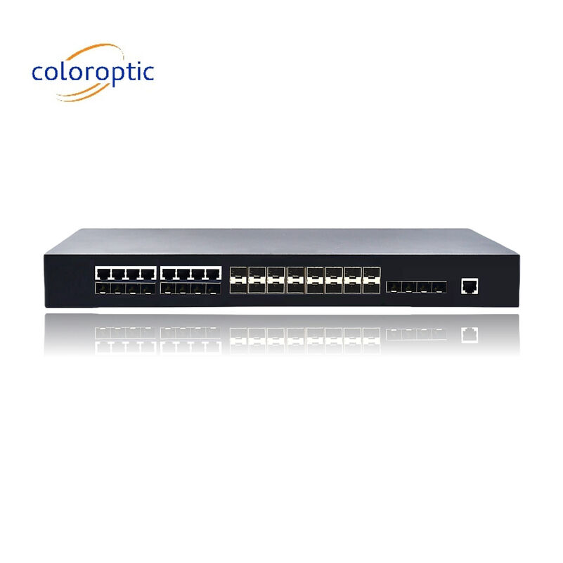 2 Schicht-Poe-Schalter mit 16 SFP 8 COMBO 4 10GE-Ports unterstützen die Schaltgeschwindigkeit von Drähten